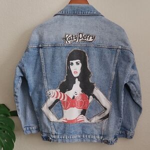Katy Perry Denim Jacket with Graphic Design